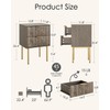 Aienvey Night Stand, Modern Nightstand with Drawers, Bedside Table, Gold
