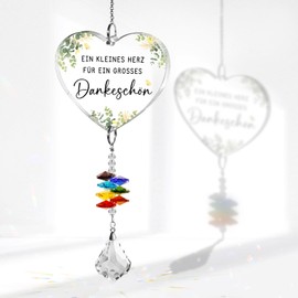 Thank You Gifts for Women Men, Thank You, Hanging Crystal Suncatcher Ornament for Windows, Rainbow Maker, Small Gratitude Gifts for Friend, Family, Teacher, Colleague