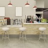 BUYUE 4 pcs Bar Stool Covers Dia.14”-16“, Luxury Crease-Resistant Jacquard