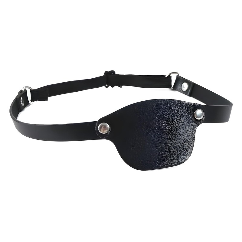 HKSICHENGKEJI Pirate Eye Patch Black Leather Eye Patch for Men