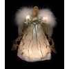 VCO 12" Lighted Cream & Gold Angel Christmas Tree Topper