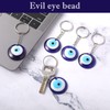 TIESOME Evil Eye Keychain Charms Pendant, 10Pcs Crafting Evil Eye