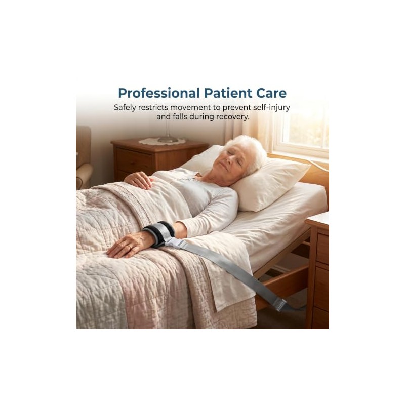lefeke Patient Medical Restraints Strap with Quick Release Buckles, Bed