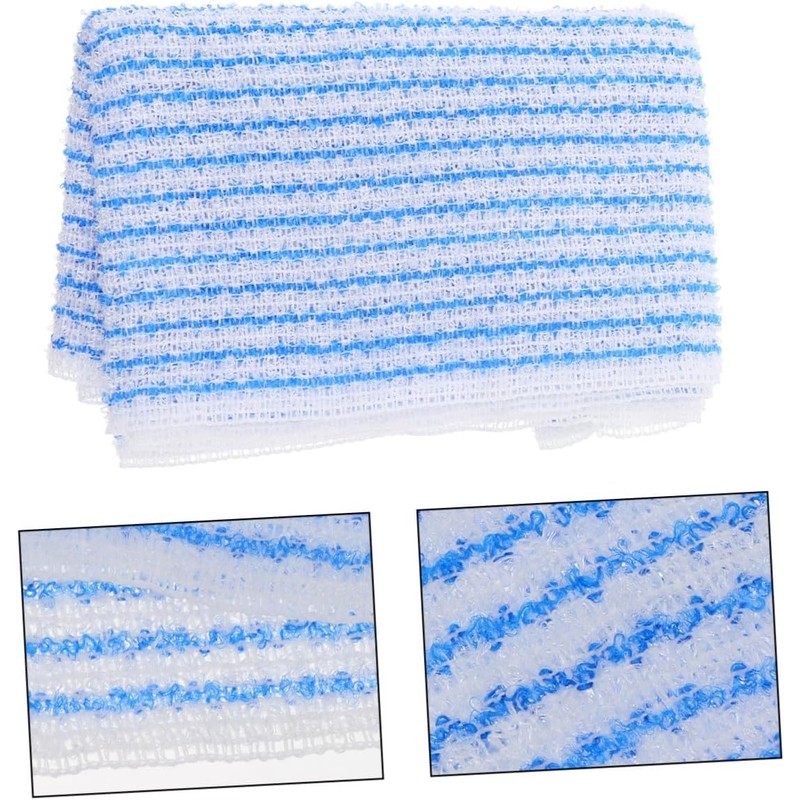 Toalla exfoliante doble cara azul – limpieza profunda y piel