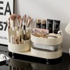 NUODWELL Makeup Organiser, Cosmetics Storage Box with 360°Rotating Makeup Brush