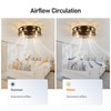 Garwarm Caged Ceiling Fan with Light,20" Ceiling Fans with Lights