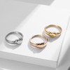 Stainless steel heart-shaped love ring | Love Chunky Stackable Rings
