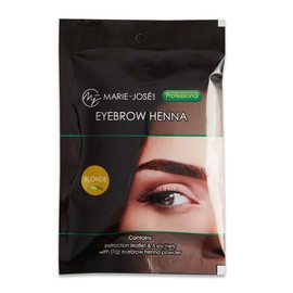 Marie-José & Co Henna Brow Tinting Kit Blonde Dye, Eyebrow Spot Coloring, Long-Lasting Eyebrow Powder, Water & Smudge Proof, 5 Sachets, Good for 50 Applications