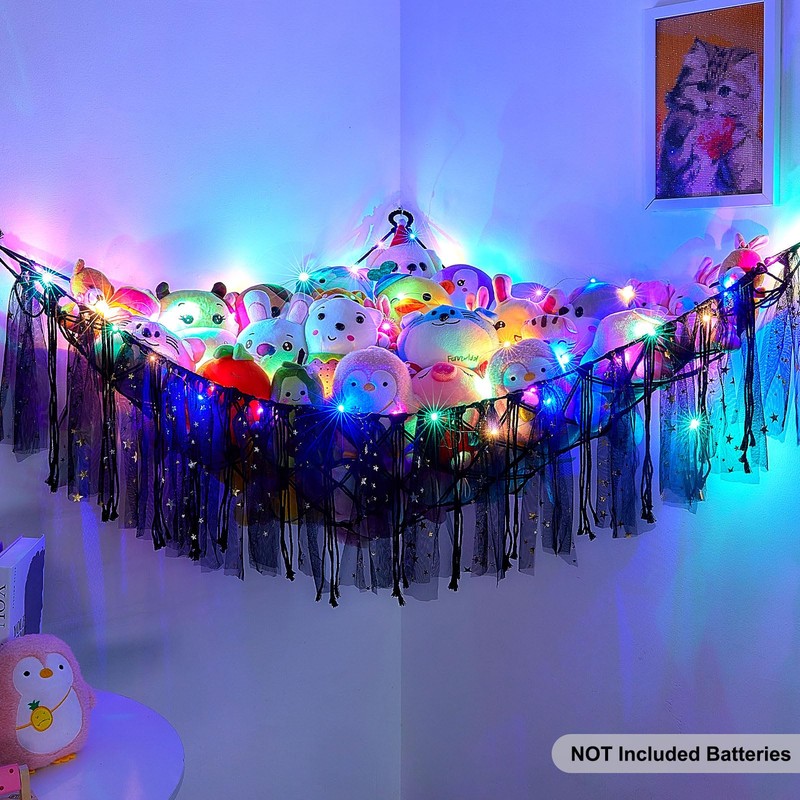 MHJY Toy Hammock Stuffed Animals Storage Net Soft Cuddly Toys