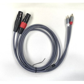 JOMLEY RCA to XLR Cable, 2 RCA Male to 2 XLR Male Hi-Fi Stereo Audio Connection Interconnect Microphone Cable Wire Path Leads - 6.6FT