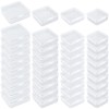 AUEAR, 40 Pieces 4 Sizes Square Empty Mini Plastic Storage