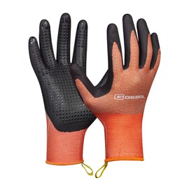 Gebol Clivia | 1 Pair | Size S (Size 7) | Garden Gloves with Touch Function | Breathable Feel-Good Knit Made of Recycled Material | for Women | Orange