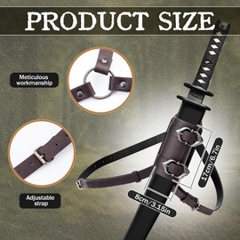 Leather Shoulder Frog Belt Adjustable Sword Sheath for Hero Cosplay Anime Costume Medieval Renaissance Warrior Costume