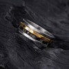 King Will 8mm Spinner Stainless Steel Ring Rotatable Roman Numerals