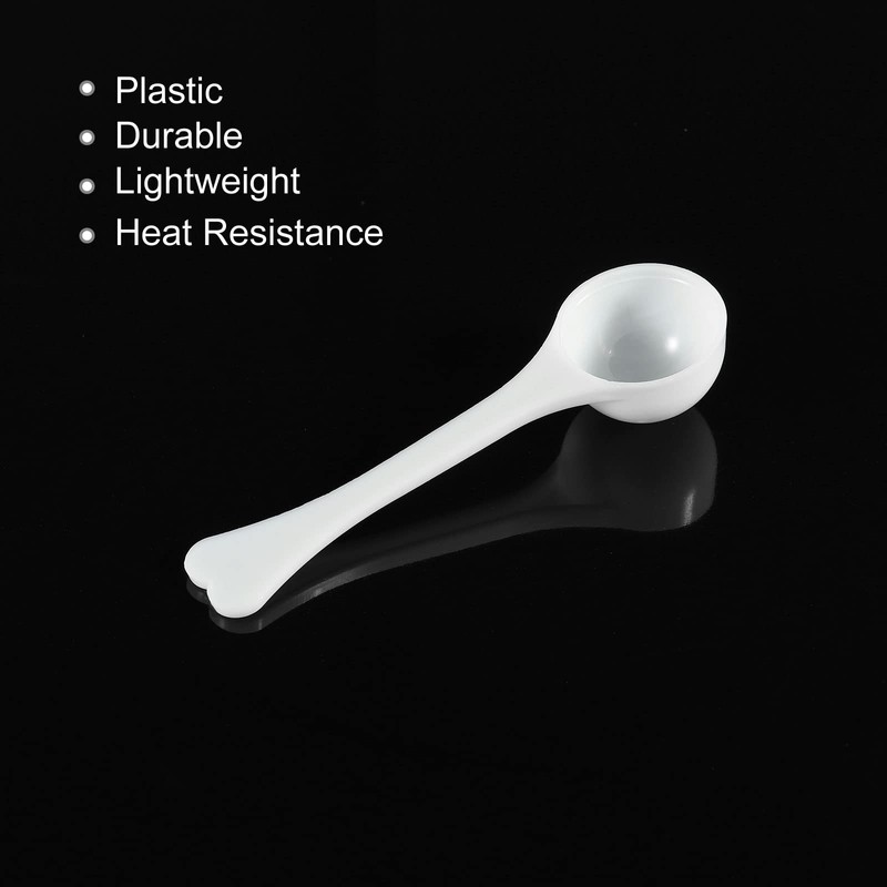 MECCANIXITY Micro Spoons 3 Gram Measuring Scoop Plastic Round Bottom