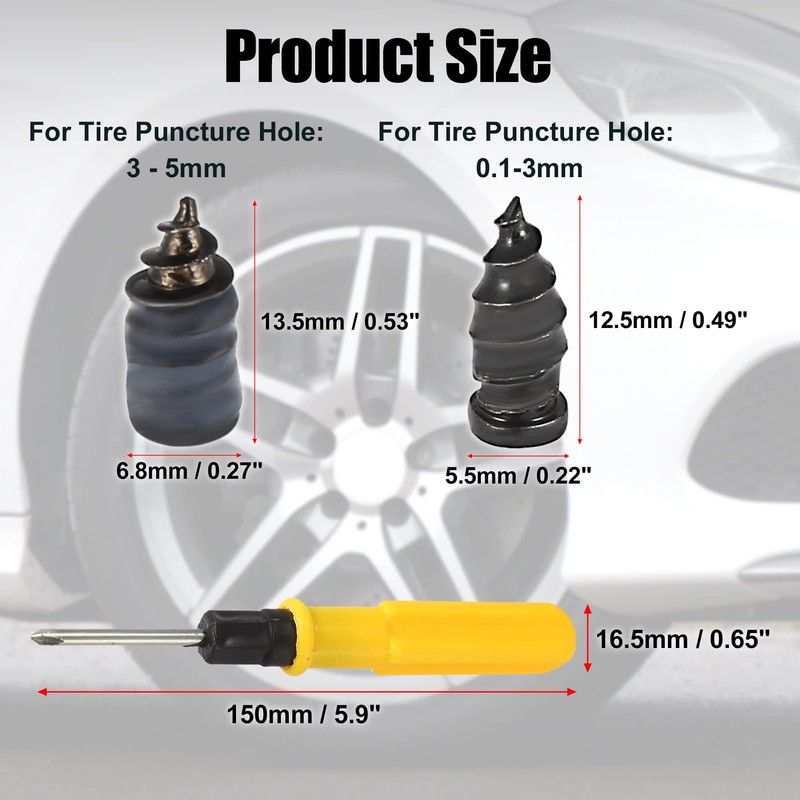 X AUTOHAUX 41pcs Tire Rubber Vacuum Tyre Repair Nails with