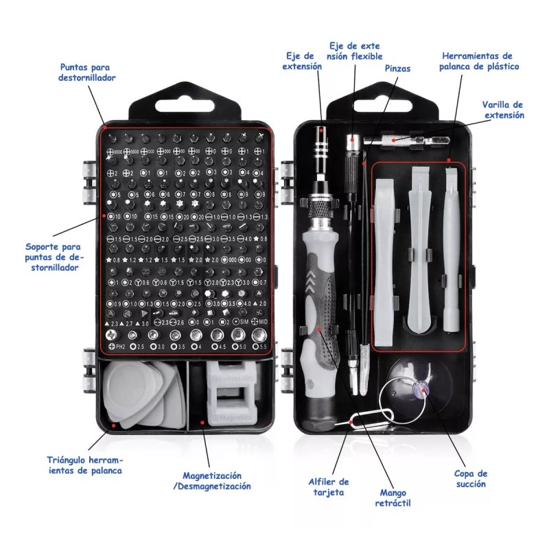 Zakulu Kit De Desarmadores Y Herramientas De Precisión 115 En