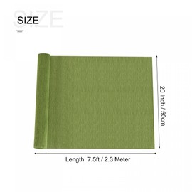 sourcing map Crepe Paper Roll 7.5ft Long 20 Inch Wide for Wedding Ceremony Various Large Festivals Decoration, Olive Green