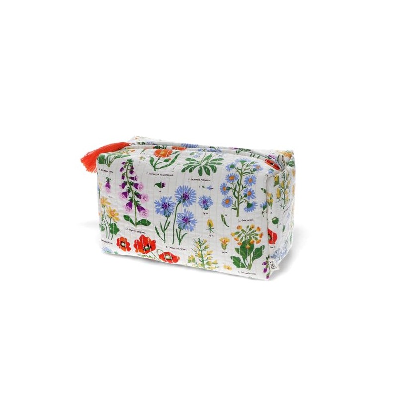 Quilted Wash Bag - Wild Flowers