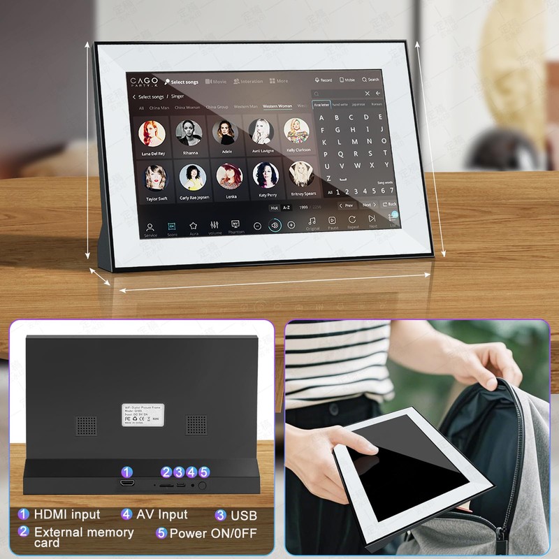 FancyAug Small Smart tv,Portable TV with Touchscreen LCD Monitor,Built in