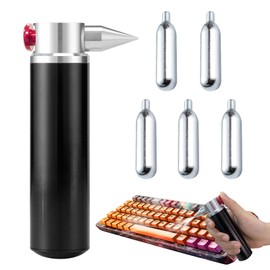CO2 Compressed Air Duster for Keyboard Camera,Odorless Compressed air Can Electronic Cleaner Spray with Replaceable 5x16g CO2 Cartridges,Powerful dust Removal