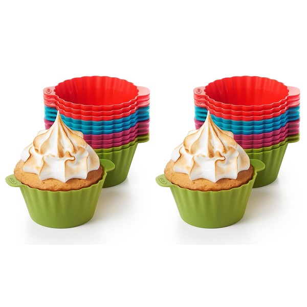 OXO Good Grips Silikon-Backförmchen, mehrfarbig, 85 ml, 24 Stück