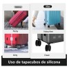 Fundas Silicona Luvan 8 Piezas Negro para Ruedas de Maleta