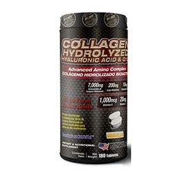 COLÁGENO ÁCIDO HIALURÓNICO Y Q10 180 TABLETAS MASTICABLES VAINILLA COLLAGEN HIDROLIZED HYALURONIC ACID & Q10