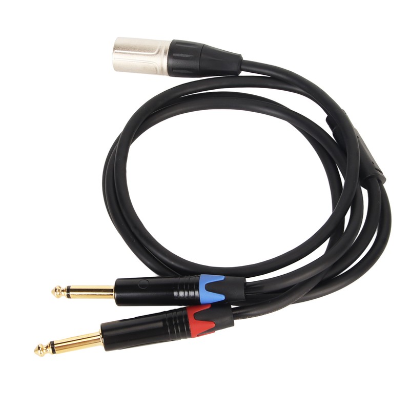 Dual 1/4 Inch to XLR Male Y Splitter Cable XLR
