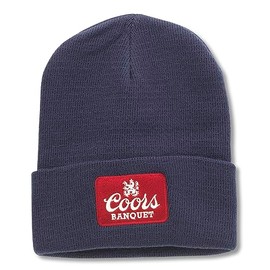 AMERICAN NEEDLE Coors Beer Unisex Cuffed Beanie Warm Headwear, Cuffed Knit Collection, Navy (21019B-COORS-NAVY)