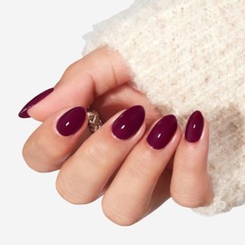 modelones Kit de uñas postizas ovaladas cortas a presión con pegamento, adhesivos, lima, almohadilla de preparación y palito de manicura, 32 unidades,