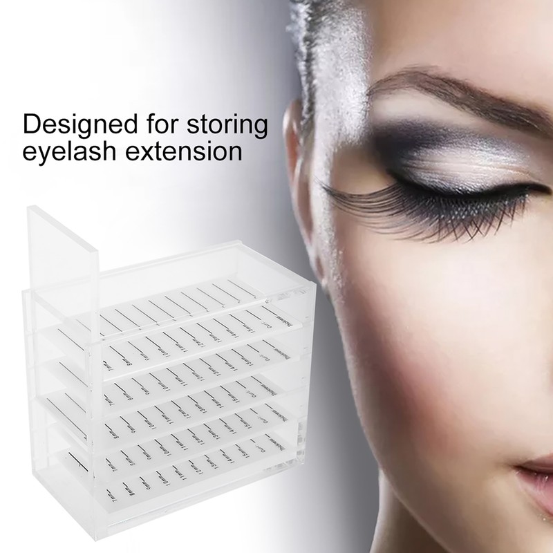 5 Layers Eyelash Extension Storage Box False Eyelash Display Makeup