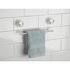 mDesign Strong Suction Wall Mount Plastic/Metal Wash Cloth Hand Towel