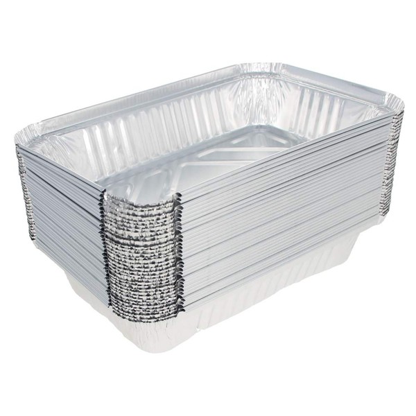 Othmro Rectangular Containers 850ml 75PCS,Disposable Aluminum Foil Pan Take Out