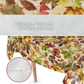 Oilcloth Tablecloth Washable Wax Tablecloth Plastic Tablecloths Smooth 100 x 140 cm Cut Edge Autumn