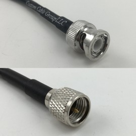 6 inch RG174 BNC MALE to MINI UHF MALE Pigtail Jumper RF coaxial cable 50ohm Quick USA Shipping