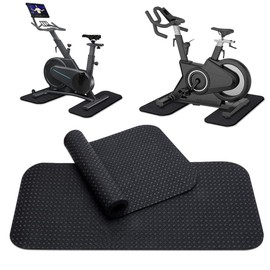 Pack of 2 Fitness Floor Protection Mat, 5 mm Thick Non-Slip Treadmill Mat, Protective Mats, Floor Protection Mat, Fitness Equipment, Bicycle Mat, Floor Mat Under Treadmill for Sports Equipment, Home