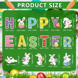 17PC Easter Decorations Happy Easter Yard Signs with Stakes Large Plastic Lawn Yard Stakes for Outdoor Garden Lawn Yard Hunt Game Party Props Decorations
