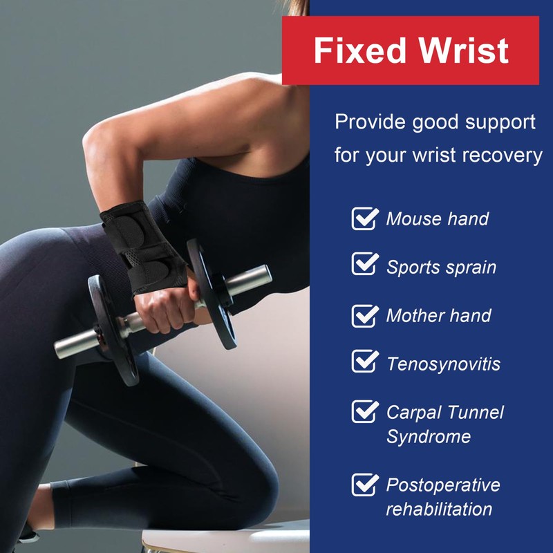 Wrist Splint with Adjustable Orthosis, Wrist Support with Adjustable Splint,