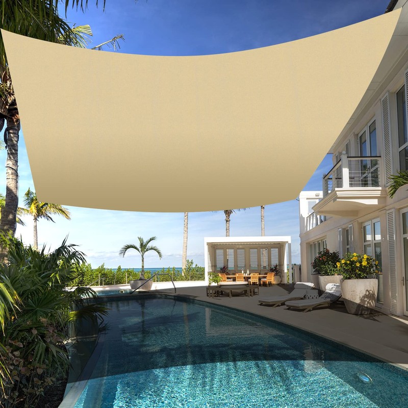 PHYLES Sun Sail, Waterproof Sun Protection, Rectangular, 3 x 4