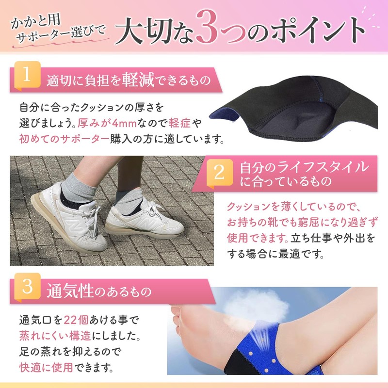 かかとサポーター 【女性医師監修】 薄型 軽症の方向け かかと保護 踵クッション HST factory (ベージュ, S)
