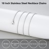 Stainless Steel Chain Bulk: LUCKYPADS Silver Chain Necklace Pack 1.5
