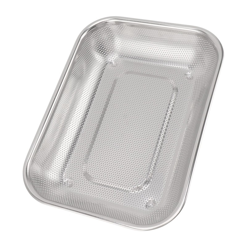 Fruit Vegetable Rectangular Strainer Basket Stainless Steel Colander Strainer Rectangle