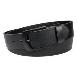 Vascavi Leather Belt, Genuine Leather, Denim Belt, 4 cm Wide and 0.3 cm Thick, Belt, Made in Germany, Suit Belt, Cowhide Leather, Hip Belt, Men's Belt, Women's Belt, black