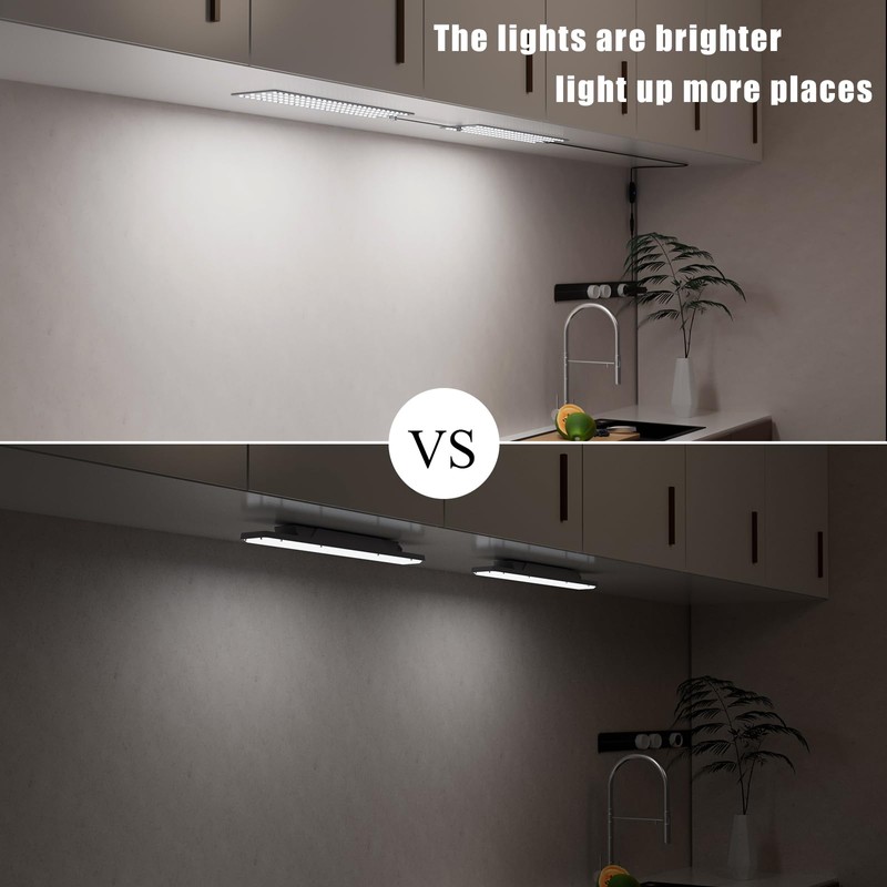 Undercabinet Lights for Kitchen 1000lm 108 LEDs, 2-Pack Under Cabinet