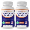 Vitamatic Ácido Fólico B12 B6 180 Tabletas Disolución Rápida