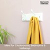 keypak 2-Hook Door Wall Mounted Coat Rack, 22.5cm - White