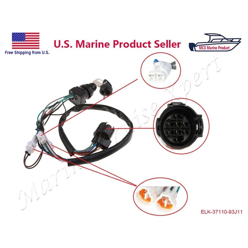 STX For Suzuki Outboard Ignition Key Switch DF150 DF175 DF200