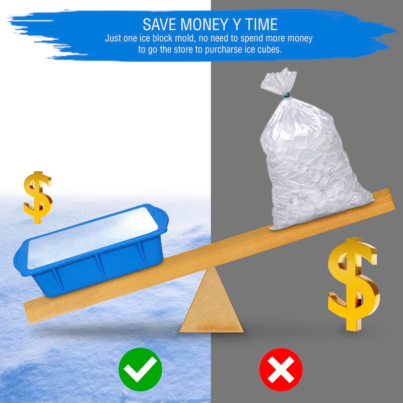 SILKORA - Extra Large Ice block Mold, Shape 2,5 Lbs