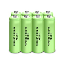 JINTION Rechargeable AA Batteries, 2000mAh High Capacity Double A Batteries 1.2V NiMH Rechargeable Battery Low Self Discharge for Household Device Toy,8 Pack